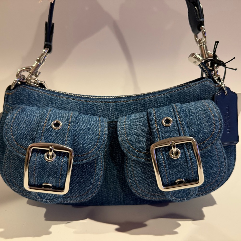 NWT Coach Ashton Shoulder Bag - Denim